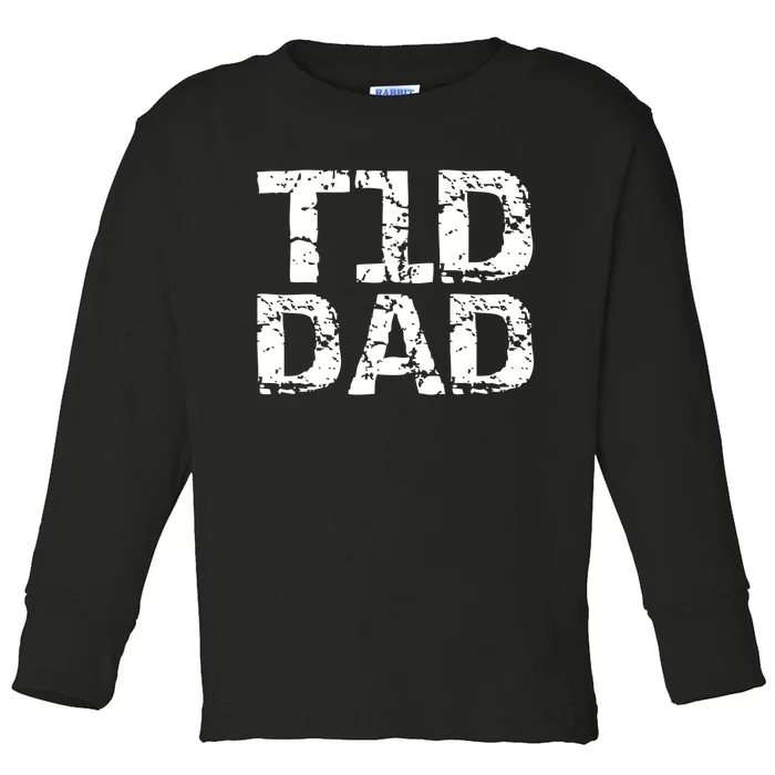 T1D Dad Shirt Distressed Type 1 Diabetes Father Tees Toddler Long Sleeve Shirt