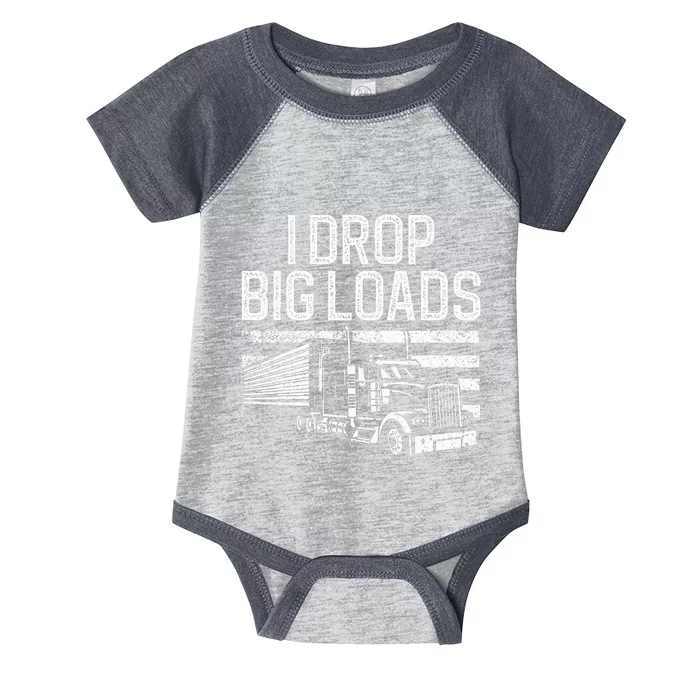 Trucker Design Semi Truck Driver Lover Infant Baby Jersey Bodysuit