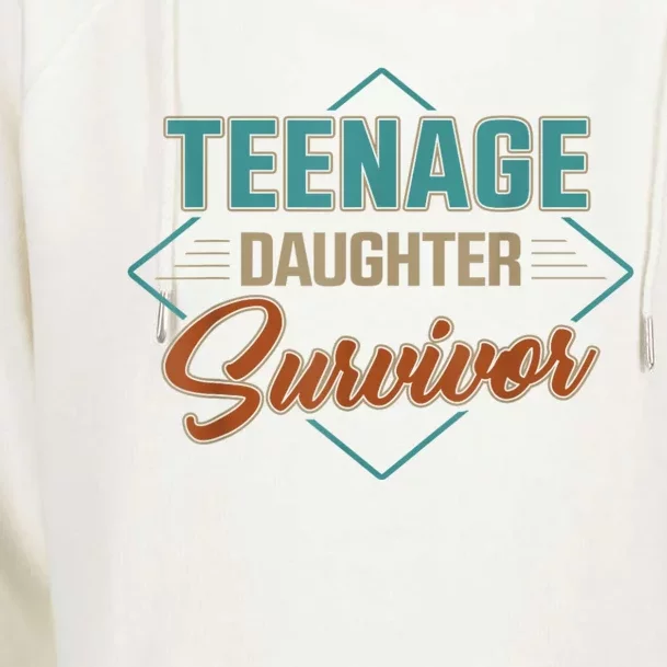 Teenage Daughter Survivor Womens Funnel Neck Pullover Hood