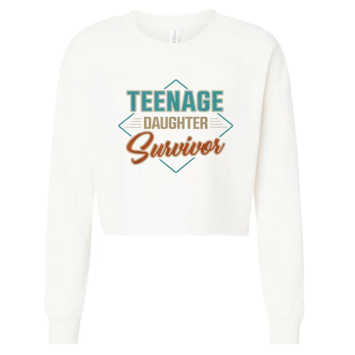 Teenage Daughter Survivor Cropped Pullover Crew