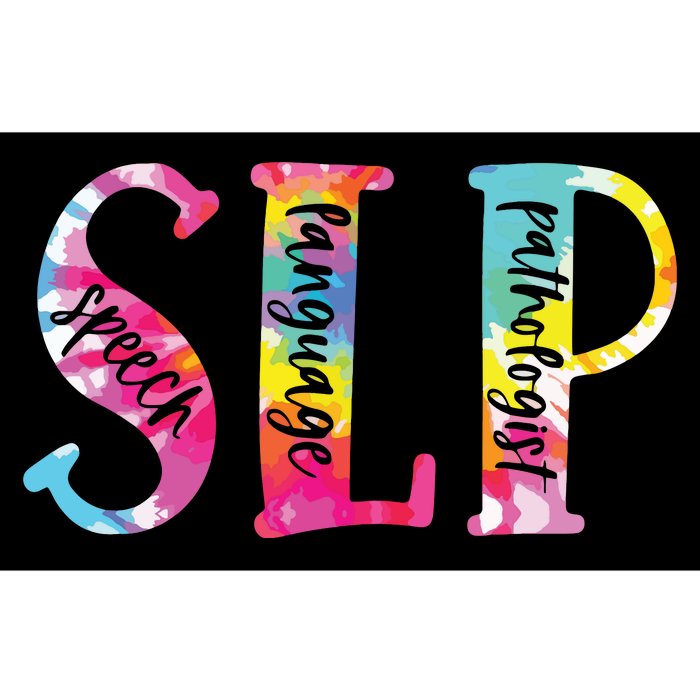 Tie Dye SLP Speech Language Pathologist Speech Therapy Bumper Sticker