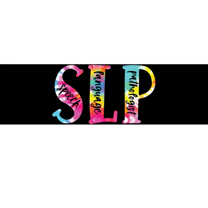 Tie Dye SLP Speech Language Pathologist Speech Therapy Bumper Sticker