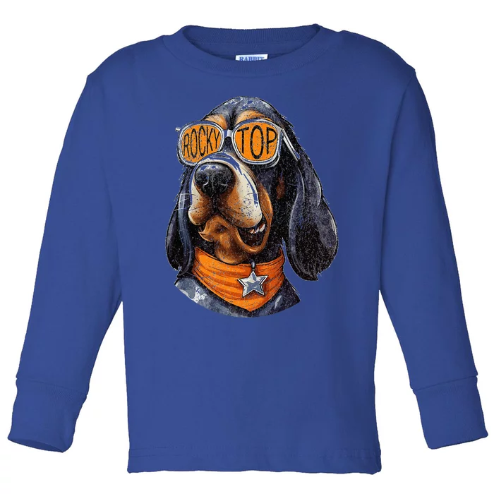 Tennessee Dog Sport Lovers Coonhound Fan Rocky Top Tn Toddler Long Sleeve Shirt