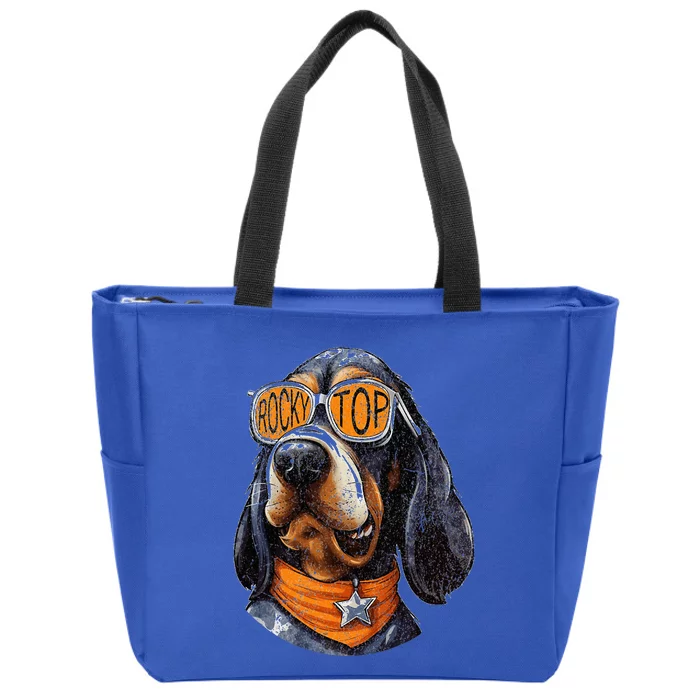 Tennessee Dog Sport Lovers Coonhound Fan Rocky Top Tn Zip Tote Bag