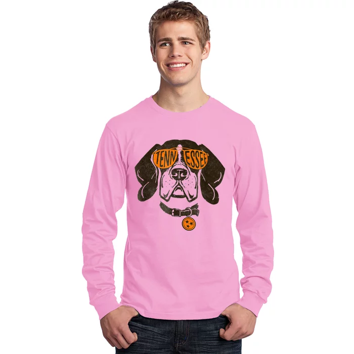 Tennessee Dog Sport Lovers | Tennessee Tri Stars Flag Long Sleeve Shirt