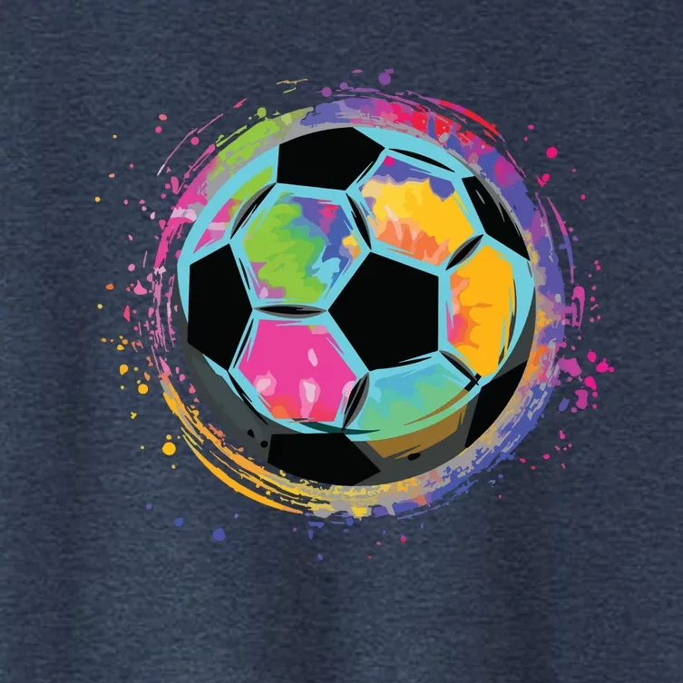 Tie Dye Soccer Ball For All Soccer Lovers Men Women Women's Crop Top Tee