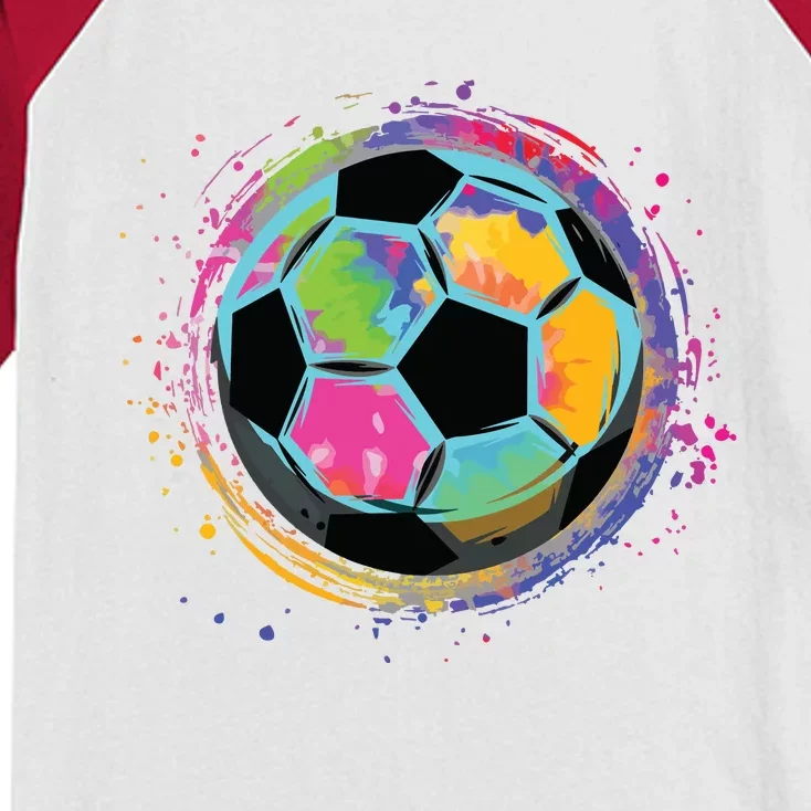 Tie Dye Soccer Ball For All Soccer Lovers Men Women Kids Colorblock Raglan Jersey