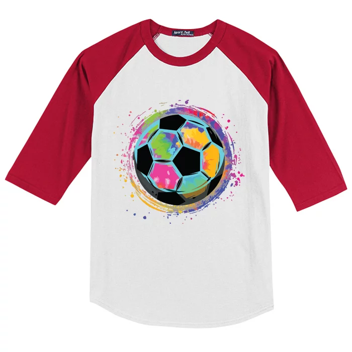 Tie Dye Soccer Ball For All Soccer Lovers Men Women Kids Colorblock Raglan Jersey