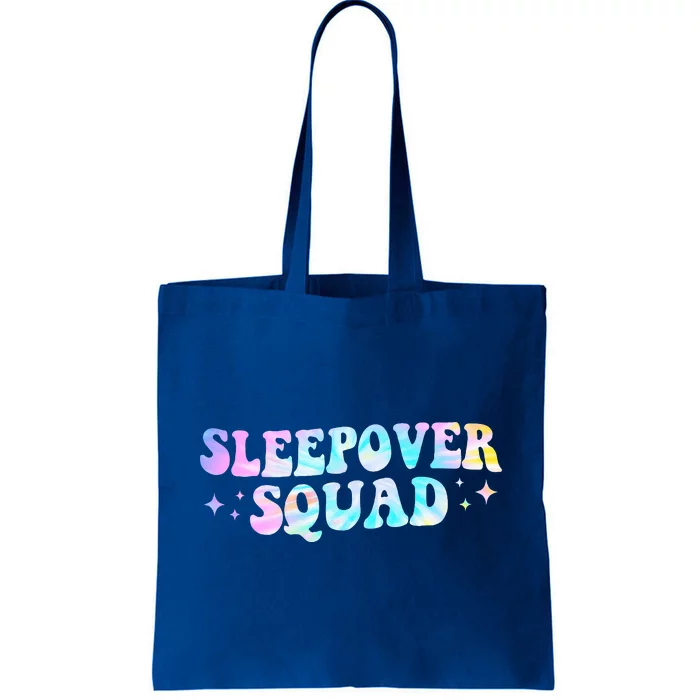 Tie Dye Sleepover Squad Pajama Party Slumber Party Tote Bag