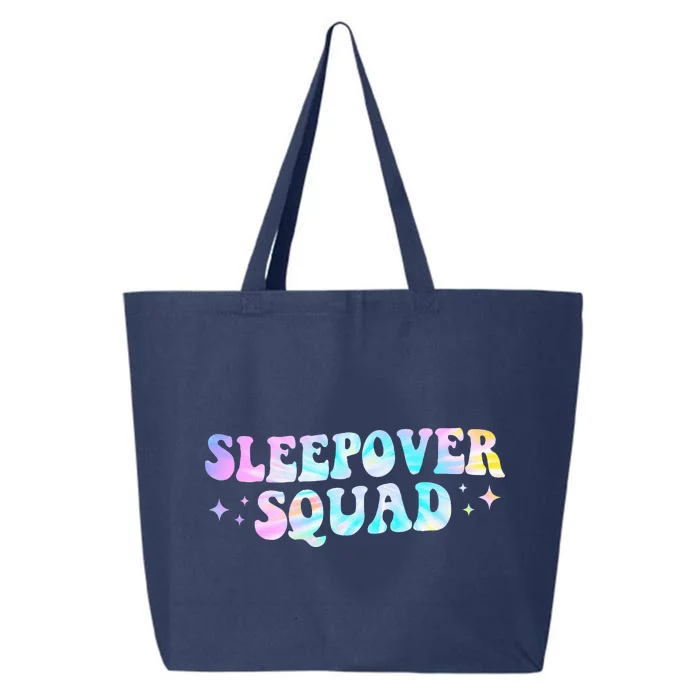 Tie Dye Sleepover Squad Pajama Party Slumber Party 25L Jumbo Tote