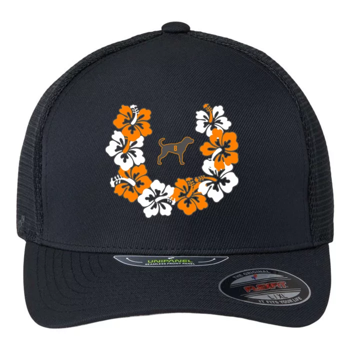 Tennessee Dog Sport Lovers Coonhound Fan Hawaii Lei Flexfit Unipanel Trucker Cap