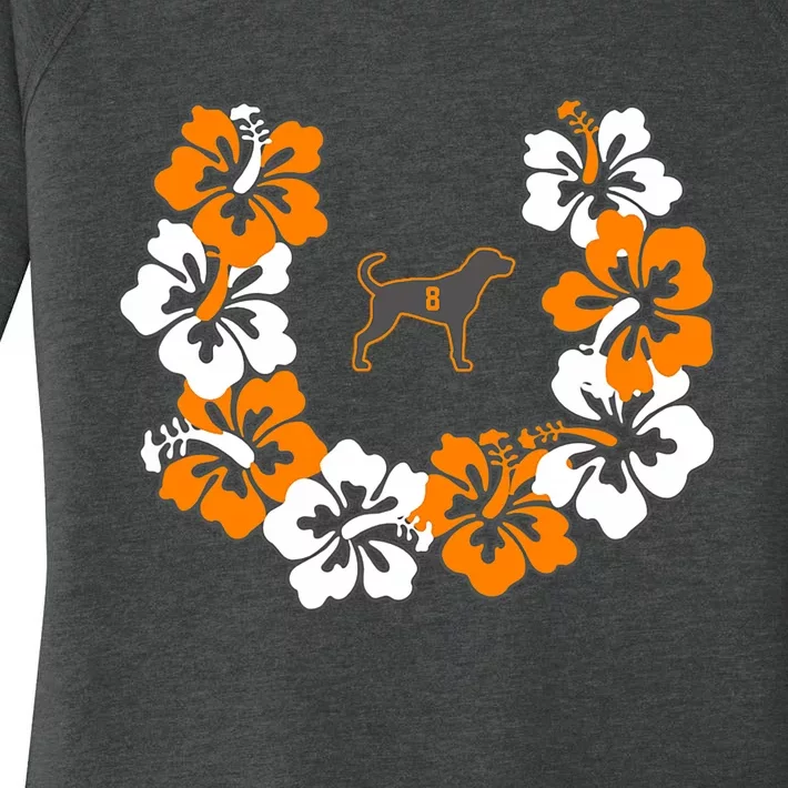 Tennessee Dog Sport Lovers Coonhound Fan Hawaii Lei Women's Perfect Tri Tunic Long Sleeve Shirt