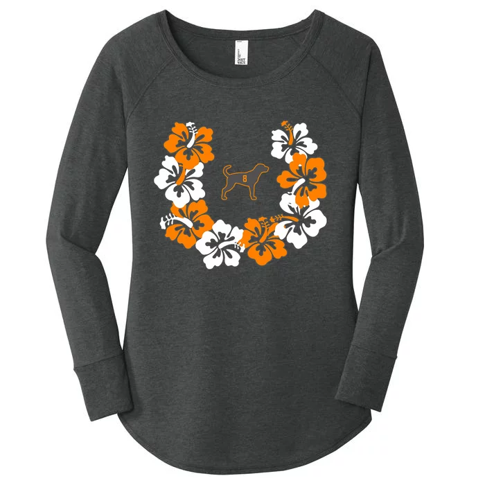 Tennessee Dog Sport Lovers Coonhound Fan Hawaii Lei Women's Perfect Tri Tunic Long Sleeve Shirt