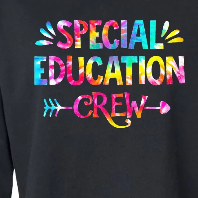 Tie Dye Special Education Crew Sped Squad Special Ed Teacher Cropped Pullover Crew