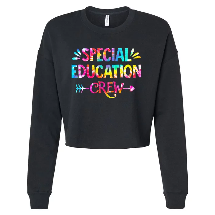 Tie Dye Special Education Crew Sped Squad Special Ed Teacher Cropped Pullover Crew