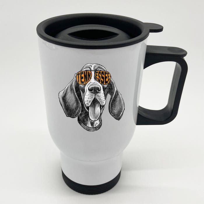 Tennessee Dog Sport Lovers Tennessee Coonhound Front & Back Stainless Steel Travel Mug