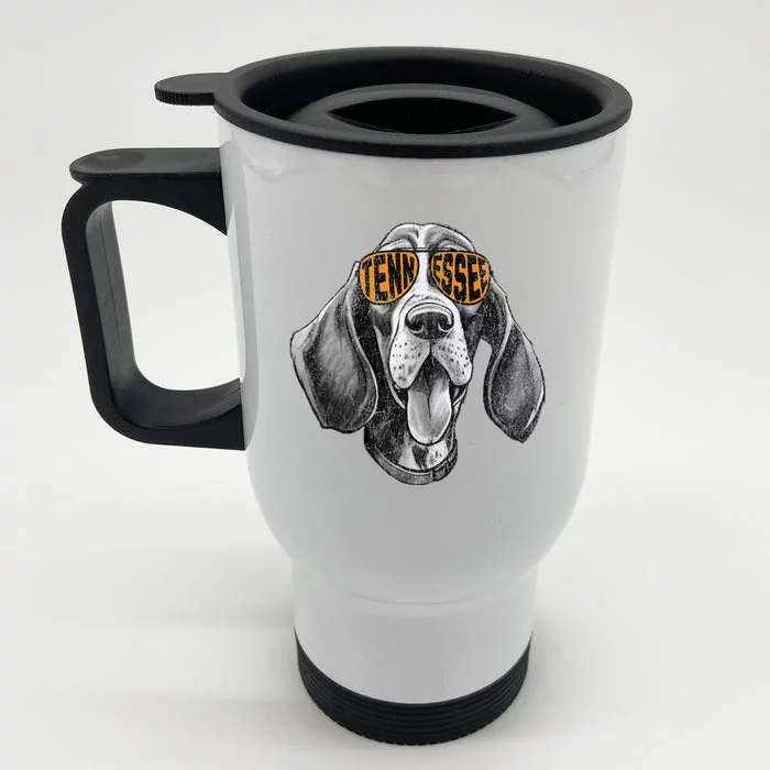 Tennessee Dog Sport Lovers Tennessee Coonhound Front & Back Stainless Steel Travel Mug