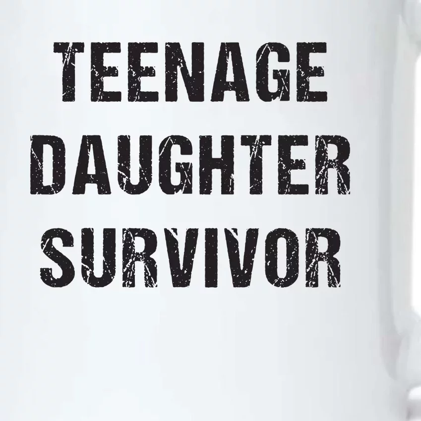 Teenage Daughter Survivor Parenting Quote Fathers Day Black Color Changing Mug