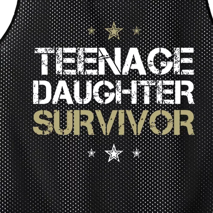 Teenage Daughter Survivor Teenager Dad Mom Fathers Day Mesh Reversible Basketball Jersey Tank