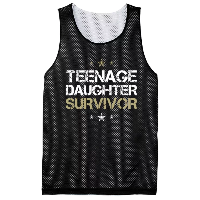 Teenage Daughter Survivor Teenager Dad Mom Fathers Day Mesh Reversible Basketball Jersey Tank