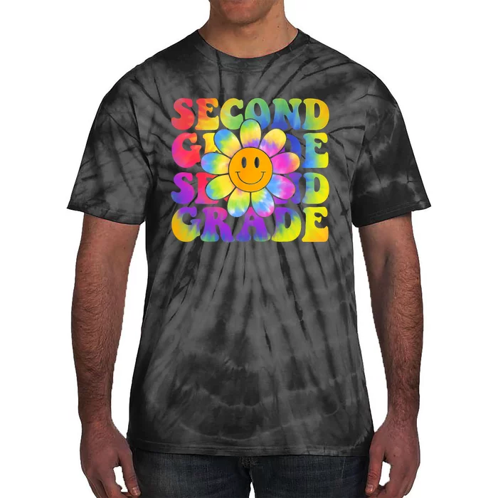 Tie Dye Second Grade Daisy Colorful Back To School Teacher Tie-Dye T-Shirt