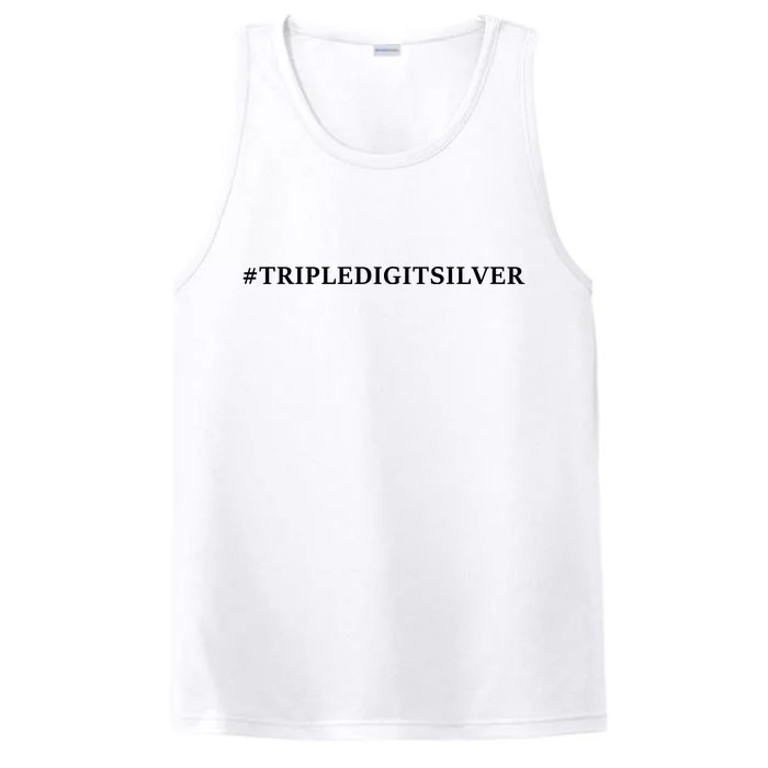 Triple Digit Silver Tees, #Tripledigitsilver Performance Tank