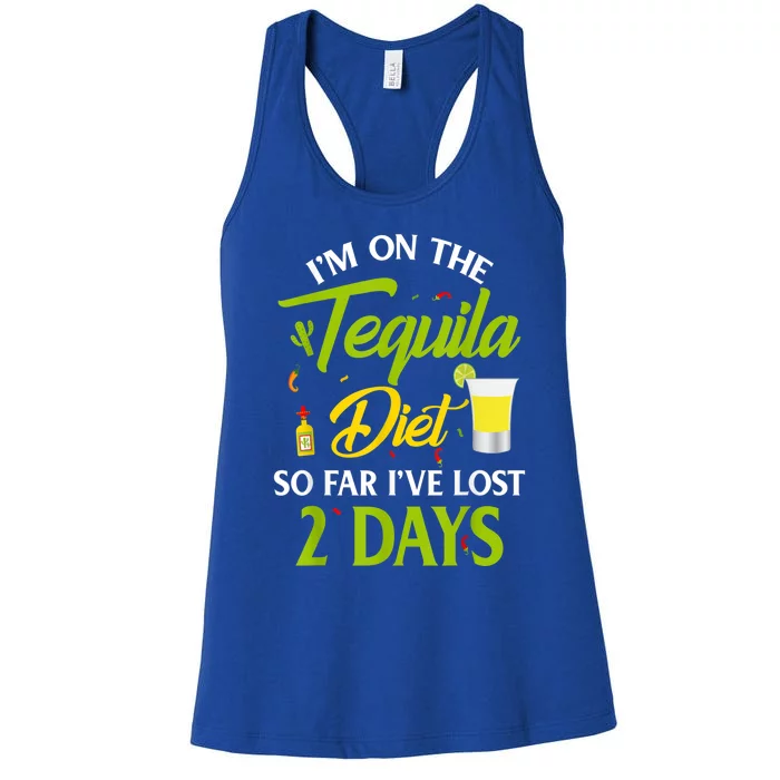 Tequila Diet So Far Ive Lost 2 Days Party Gift Cute Gift Women's Racerback Tank