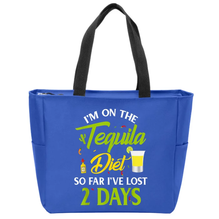 Tequila Diet So Far Ive Lost 2 Days Party Gift Cute Gift Zip Tote Bag