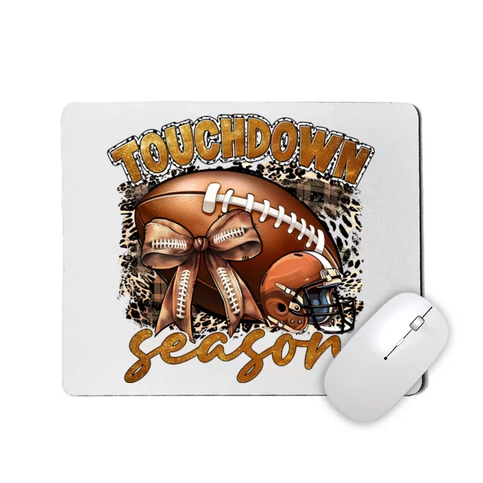 Touch Down Season Fall Coquette Bow Mousepad