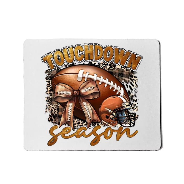 Touch Down Season Fall Coquette Bow Mousepad