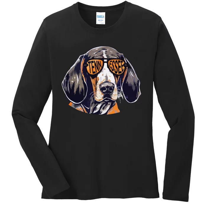 Tennessee Dog Sport Lovers Tennessee Coonhound Fan Ladies Long Sleeve Shirt