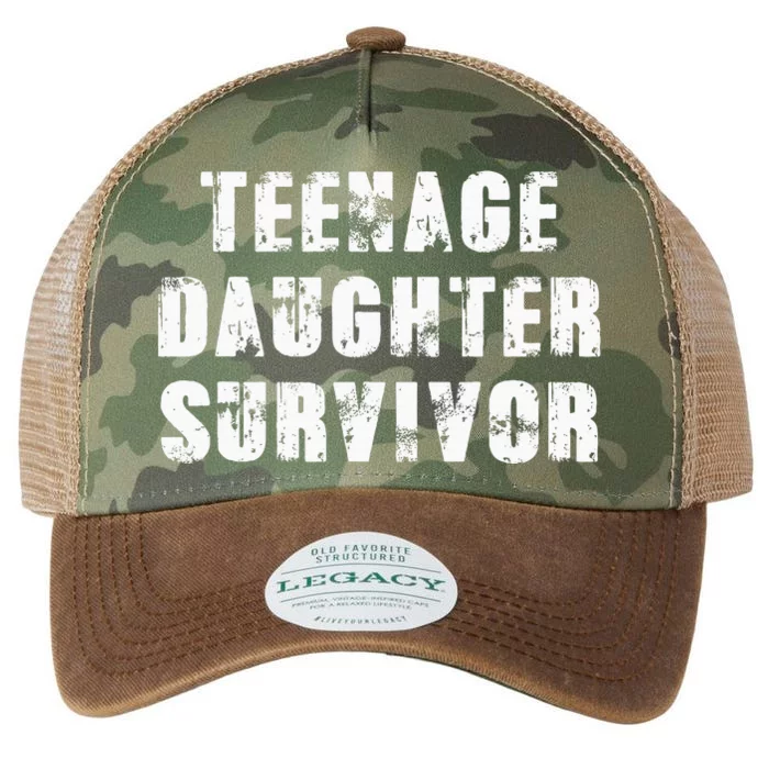 Teenage Daughter Survivor Parenting Quote Fathers Day Legacy Tie Dye Trucker Hat