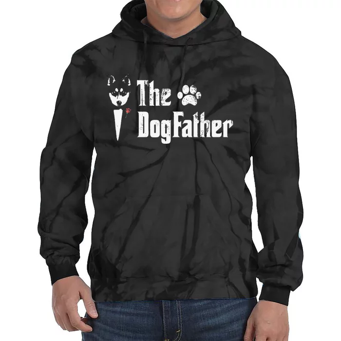 The Dogfather Siberian Husky Dog Dad Father's Day Tie Dye Hoodie