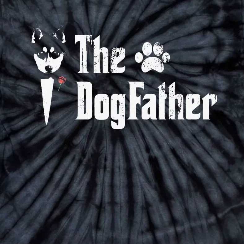 The Dogfather Siberian Husky Dog Dad Father's Day Tie-Dye T-Shirt