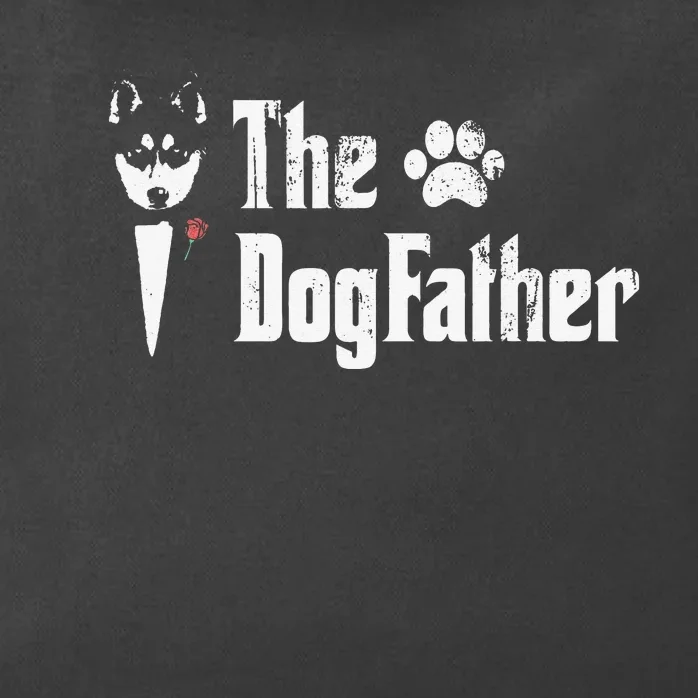 The Dogfather Siberian Husky Dog Dad Father's Day Zip Tote Bag