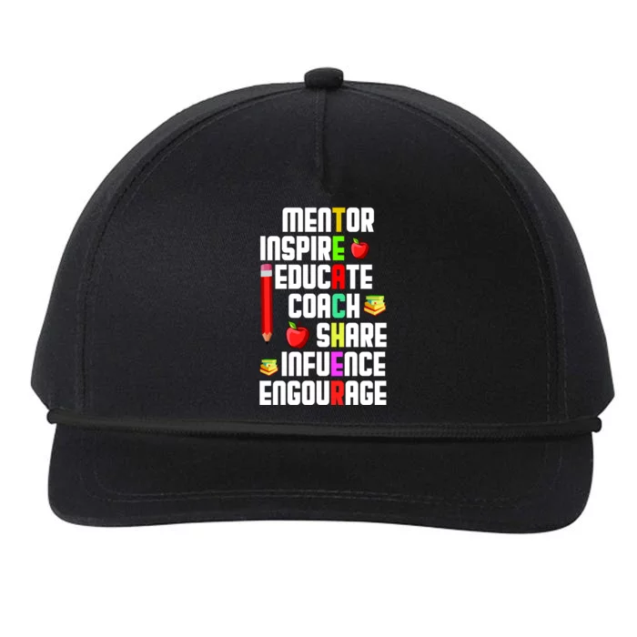 Teachers Day Sayings Snapback Five-Panel Rope Hat