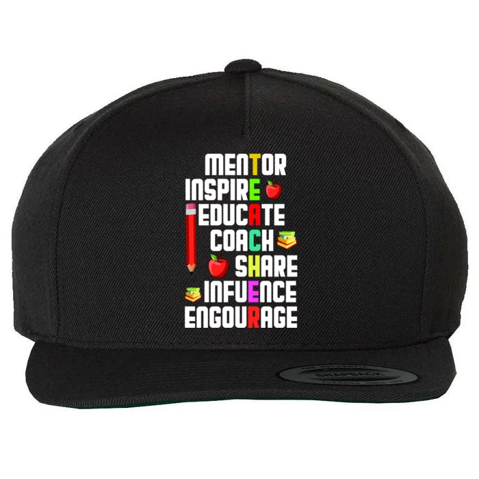 Teachers Day Sayings Wool Snapback Cap