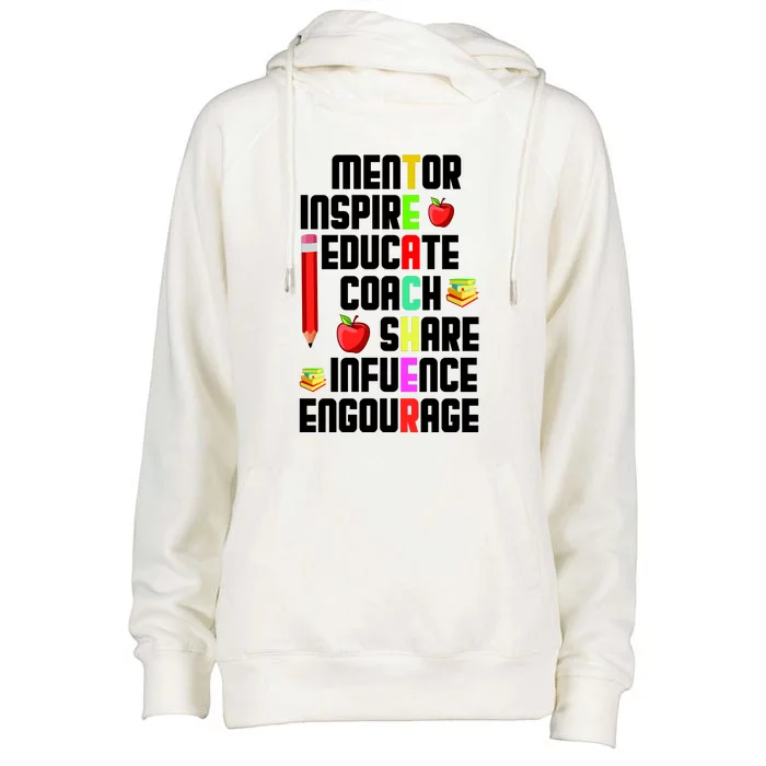 Teachers Day Sayings Womens Funnel Neck Pullover Hood