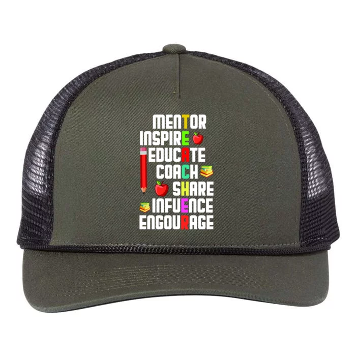 Teachers Day Sayings Retro Rope Trucker Hat Cap