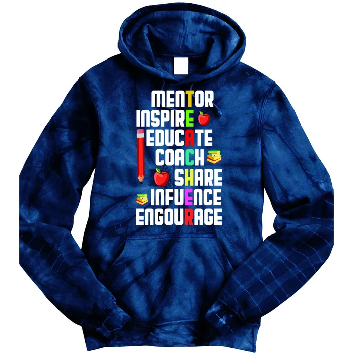 Teachers Day Sayings Tie Dye Hoodie