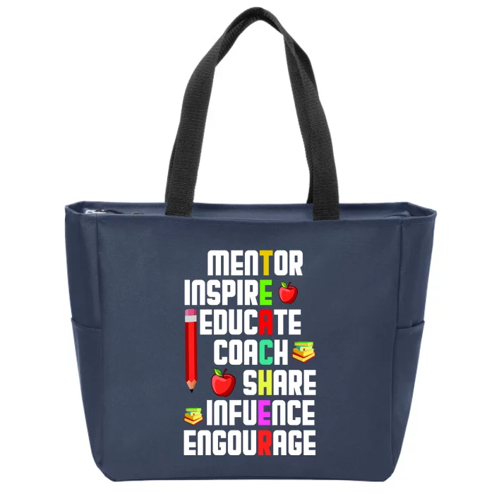 Teachers Day Sayings Zip Tote Bag