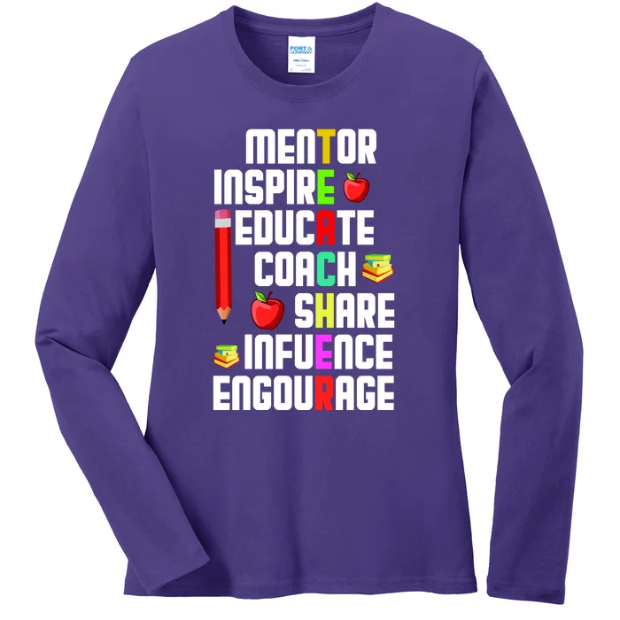 Teachers Day Sayings Ladies Long Sleeve Shirt