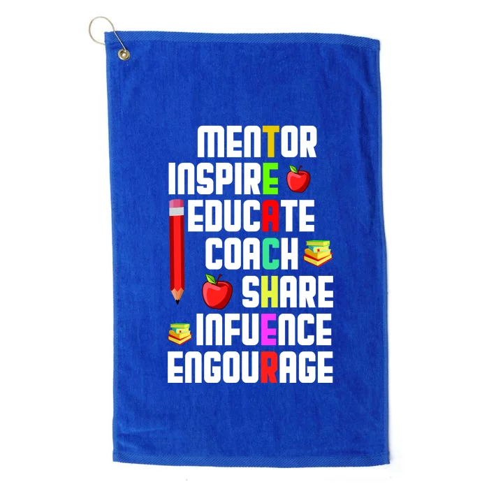 Teachers Day Sayings Platinum Collection Golf Towel