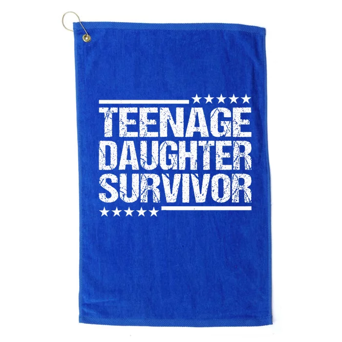 Teenage Daughter Survivor Vintage Dad Mom Platinum Collection Golf Towel