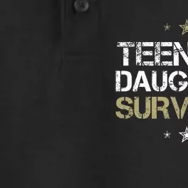 Teenage Daughter Survivor Teenager Dad Mom FatherS Day Dry Zone Grid Performance Polo