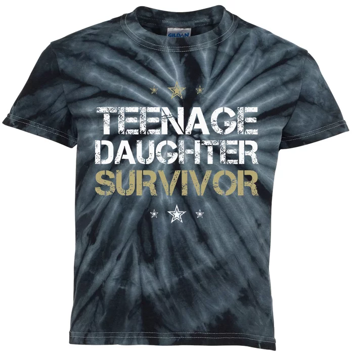 Teenage Daughter Survivor Teenager Dad Mom FatherS Day Kids Tie-Dye T-Shirt