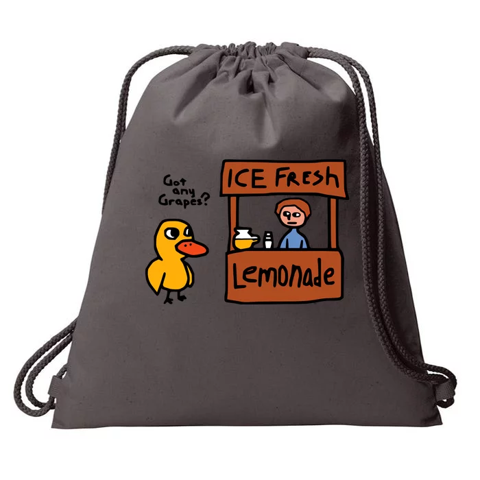 The Duck Song Got Any Grapes Funny Meme Drawstring Bag