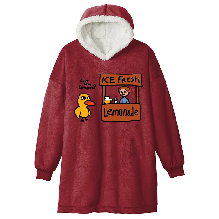 The Duck Song Got Any Grapes Funny Meme Hooded Wearable Blanket