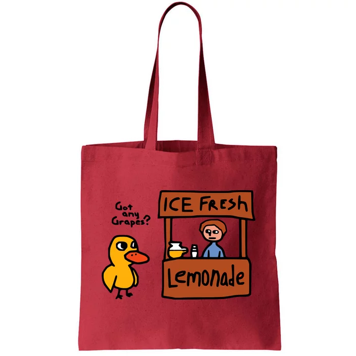 The Duck Song Got Any Grapes Funny Meme Tote Bag