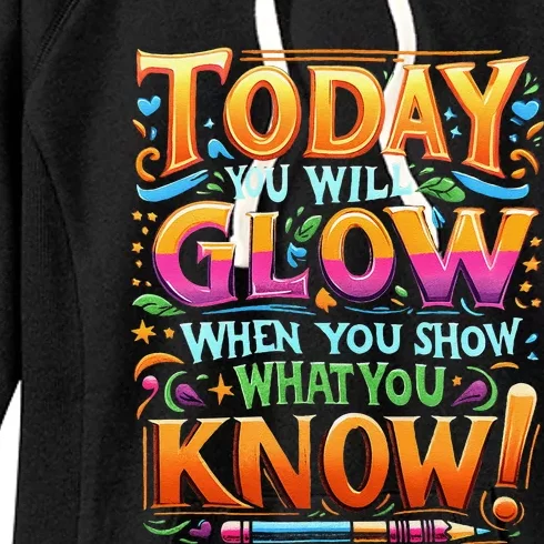 Testing Day Show What You Know Teacher Do Not Stress Women's Fleece Hoodie